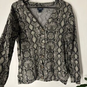 Soft Surroundings Snake Print Cardigan